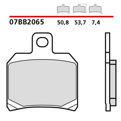 BREMBO 2026/05 KLOCKI HAMULCOWE KH266 ROAD / OFF ROAD GENUINE SINTER (SPIEK METALICZNY MIESZANKA OEM)