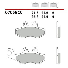 BREMBO 2026/05 KLOCKI HAMULCOWE KH353 SCOOTER CARBON CERAMIC CC (PÓŁMETALICZNE) PRZÓD/TYŁ (ECE R90)