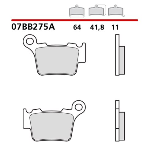 BREMBO KLOCKI HAMULCOWE KH368 ROAD / OFF ROAD GENUINE SINTER (SPIEK METALICZNY MIESZANKA OEM)