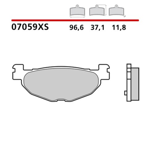 BREMBO 2026/05 KLOCKI HAMULCOWE KH408 SCOOTER SINTER XS (SPIEK METALICZNY) PRZÓD/TYŁ (ECE R90)