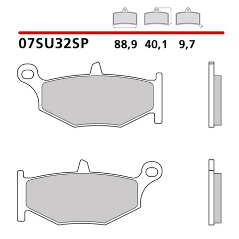 BREMBO 2026/05 KLOCKI HAMULCOWE KH419 SINTER SP (SPIEK METALICZNY) TYŁ (ECE R90)