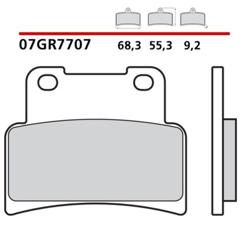 BREMBO 2026/05 KLOCKI HAMULCOWE KH432 ROAD / OFF ROAD GENUINE CARBON CERAMIC (PÓŁMETALICZNE MIESZANKA OEM)