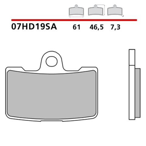 BREMBO 2026/05 KLOCKI HAMULCOWE KH454 SINTER SA (SPIEK METALICZNY) PRZÓD (ECE R90)