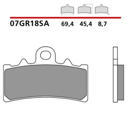 BREMBO 2026/05 KLOCKI HAMULCOWE KH606 SINTER SA (SPIEK METALICZNY) PRZÓD (ECE R90)