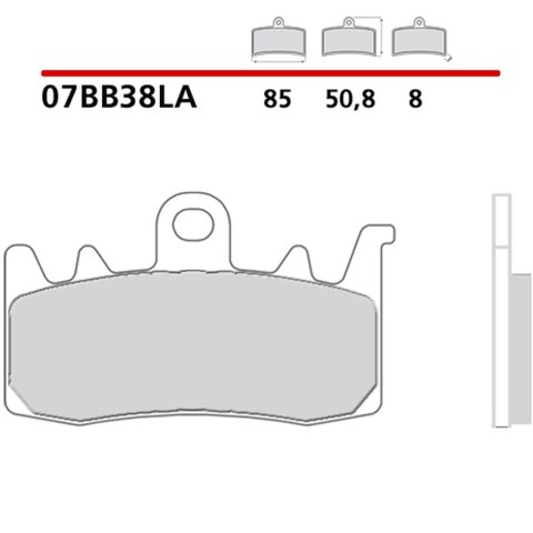 BREMBO 2026/05 KLOCKI HAMULCOWE KH630 SINTER LA (SPIEK METALICZNY) PRZÓD (ECE R90)