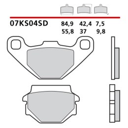 BREMBO 2026/05 KLOCKI HAMULCOWE KH67 OFF ROAD SINTER SD (SPIEK METALICZNY) PRZÓD/TYŁ (ECE R90)