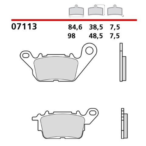 BREMBO 2026/05 KLOCKI HAMULCOWE KH694 SCOOTER CARBON CERAMIC CC (PÓŁMETALICZNE) PRZÓD/TYŁ (ECE R90)