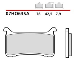 BREMBO 2026/05 KLOCKI HAMULCOWE KH700 SINTER SA (SPIEK METALICZNY) PRZÓD (ECE R90)