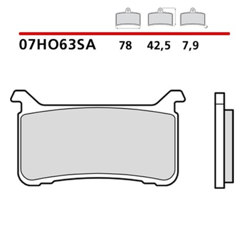BREMBO 2026/05 KLOCKI HAMULCOWE KH700 SINTER SA (SPIEK METALICZNY) PRZÓD (ECE R90)