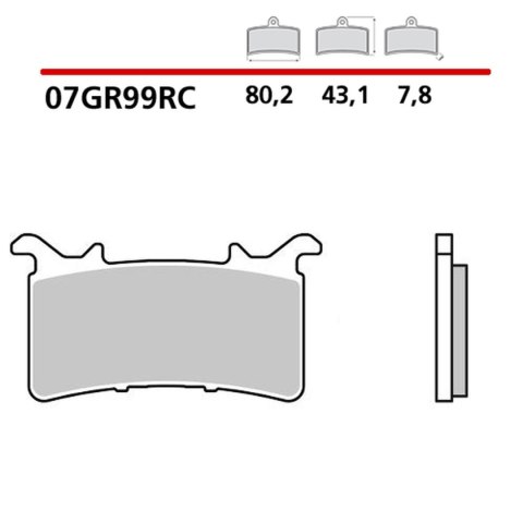 BREMBO 2026/05 KLOCKI HAMULCOWE KH757 RACING RC PRZÓD