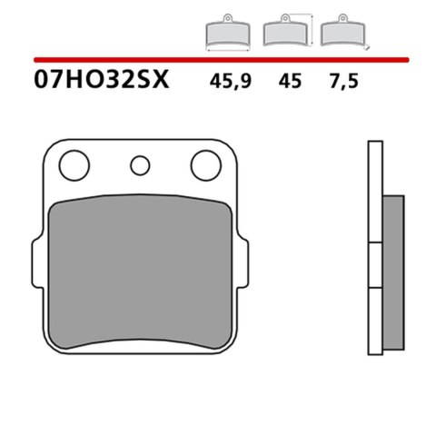 BREMBO 2026/05 KLOCKI HAMULCOWE KH84 OFF ROAD SINTER SD (SPIEK METALICZNY) PRZÓD/TYŁ (ECE R90)
