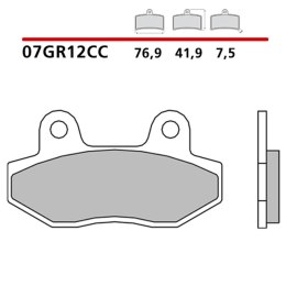 BREMBO 2026/05 KLOCKI HAMULCOWE KH86 CARBON CERAMIC CC (PÓŁMETALICZNE) PRZÓD/TYŁ (ECE R90)