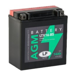 LANDPORT AKUMULATOR YTX16-BS (MA LTX16-BS) 12V 14AH 150X87X161 BEZOBSŁUGOWY - ELEKTROLIT OSOBNO (2) UE2019/1148