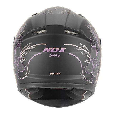 NOX KASK INTEGRALNY (FULL FACE) N731 SPRING KID / JUNIOR (DZIECIĘCY) KOLOR CZARNY MAT/RÓŻOWY ROZMIAR XL