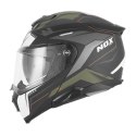 NOX KASK SZCZĘKOWY (FLIP-UP) Z BLENDĄ N967 CONQUER KOLOR POMARAŃCZOWY MAT/ZIELONY (KHAKI) ROZMIAR XXL (PINLOCK DO TEGO MODELU - 