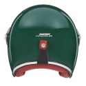 NOX PREMIUM KASK OTWARTY JET HERITAGE SOLID KOLOR ZIELONY POŁYSK ROZMIAR XL