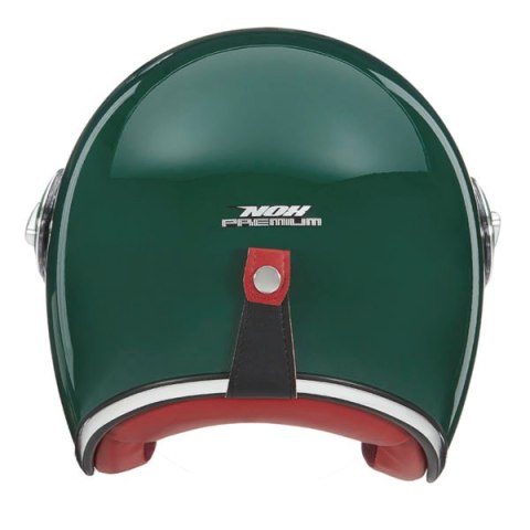 NOX PREMIUM KASK OTWARTY JET HERITAGE SOLID KOLOR ZIELONY POŁYSK ROZMIAR XL