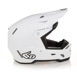 6D HELMETS KASK CROSS/ENDURO MODEL ATR-3 SOLID GLOSS WHITE FIM (FRHPhe-02) KOLOR BIAŁY ROZMIAR XS
