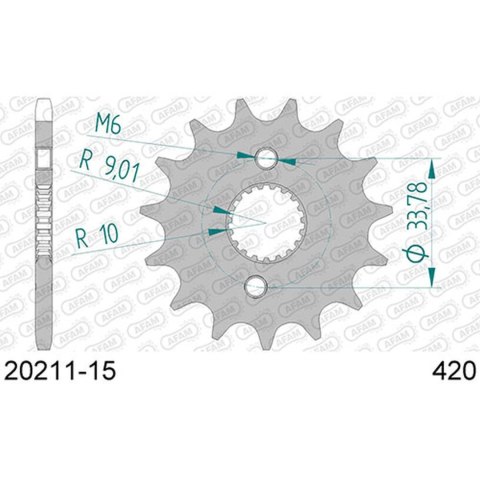 AFAM 2026/06 ZĘBATKA PRZEDNIA 2157 15 HONDA CRF 150 '07-20' (ŁAŃC. 420) (JTF1310.15SC)
