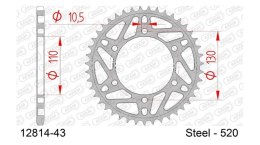 AFAM 2026/06 ZĘBATKA TYLNA 504 43 KAWASAKI NINJA 250 09-11 (ŁAŃC. 520) (JTR486.43)
