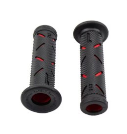 PROGRIP 2026/07 MANETKI PG717 ROAD (22+25MM, DŁ.122MM) KOLOR CZARNY/CZERWONY OTWARTE (OPEN END) (DWUSKŁADNIKOWE) (717-149)