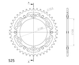 SUPERSPROX ZĘBATKA TYLNA STEALTH (STALOWO-ALUMINIOWA) 4454 50 KTM 790/890/950/990/1050/1090/1190/1290 ADVENTURE/SUPER ADVENTURE 
