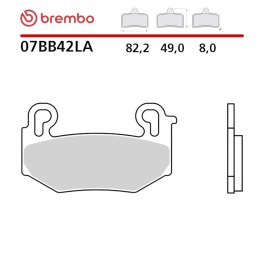 BREMBO KLOCKI HAMULCOWE KH779 ROAD SINTER LA (SPIEK METALICZNY) (ECE R90) BMW R 1300 GS / ADV / R / RS / RT '23-'26