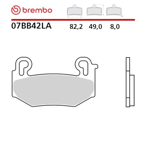 BREMBO KLOCKI HAMULCOWE KH779 ROAD SINTER LA (SPIEK METALICZNY) (ECE R90) BMW R 1300 GS / ADV / R / RS / RT '23-'26