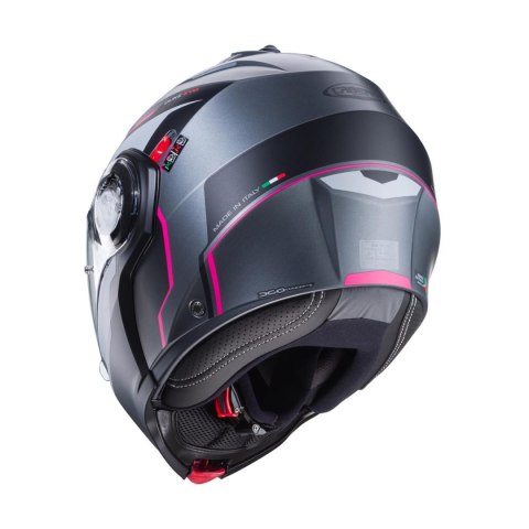 CABERG WYPRZEDAŻ KASK SZCZĘKOWY FLIP-UP MODEL DUKE EVO MOVE KOLOR SZARY MAT/CZARNY/FUKSJA (INTENSYWNY ODCIEŃ RÓŻOWEGO) ROZMIAR X