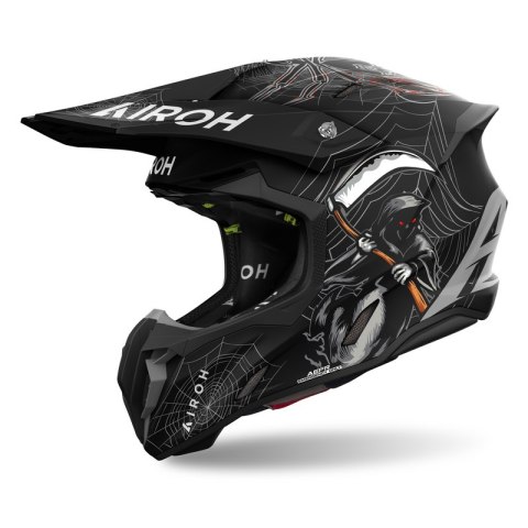 AIROH KASK CROSS / ENDURO / ATV / QUAD TWIST 3 ARCADE MATT KOLOR CZARNY/BIAŁY/SZARY MAT ROZMIAR L