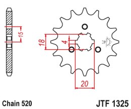 JT ZĘBATKA PRZEDNIA 2056 12 HONDA ATC 185/200 '80-86' (205612JT) (ŁAŃC. 520) NA ZAMÓWIENIE