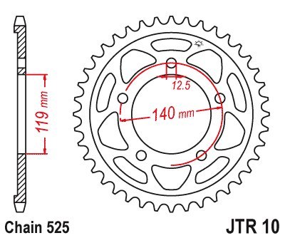 JT ZĘBATKA TYLNA 4671 47 BMW M 1000 XR '24-'26, F 900 GS '23-'26 (467147JT) (ŁAŃC. 525) - ZAMÓWIĆ