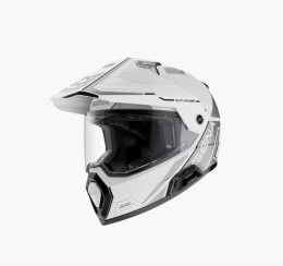SENA 2026/07 KASK OUTLANDER DUAL SPORT FIBERGLASS Z INTERKOMEM MESH 3.0 DO 2000M ROZMIAR XL KOLOR BIAŁY ( ECE R22.06 ) (EL)