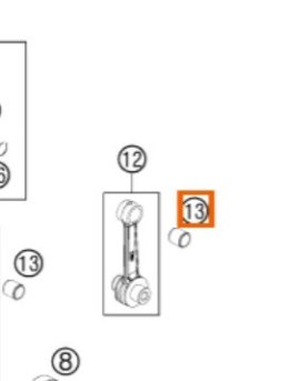 KTM OEM ŁOŻYSKO GŁÓWKI KORBOWODU (IGIEŁKOWE) KTM SX 50 '01-'27, HUSQVARNA TC 50 '17-'27, GAS GAS MC 50 '21-'27 (12X15X15MM)