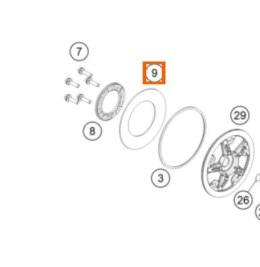 KTM OEM SPRĘŻYNA TALERZOWA SPRZĘGŁA KTM SX 125 '19-'27, SX 150 '19-'22, EXC 150 '20-'25, HUSQVARNA TC 125 '19-'27, TE 150 '20-'2
