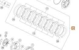 KTM OEM TARCZE SPRZĘGŁOWE Z PRZEKŁADKAMI KTM EXC-F 250 '20-'27, 350 '18-'27, 450 '13-'27, 500 '13-'27, SX-F 450 '13-'27