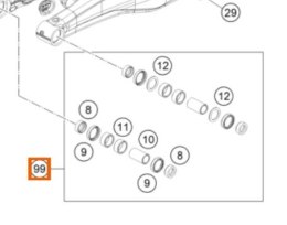 KTM OEM ZESTAW NAPRAWCZY (ŁOŻYSKA) WAHACZA