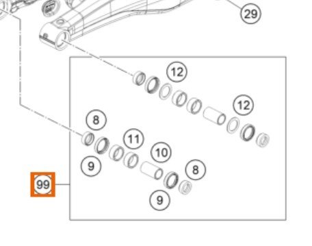 KTM OEM ZESTAW NAPRAWCZY (ŁOŻYSKA) WAHACZA