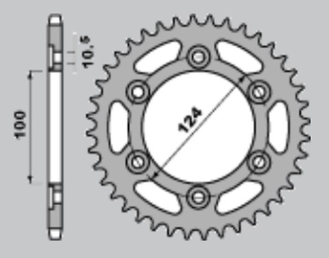 JR ZĘBATKA TYLNA 1027 40 DUCATI 750 SS '99-'02, 900SS '98-'02, MONSTER 750/900 JR ZĘBATKA TYLNA 1027 40 DUCATI 750 SS '99-'02, 900SS '98-'02, MONSTER 750/900