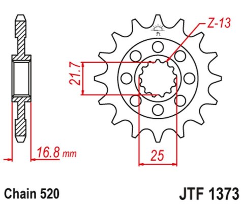 JT ZĘBATKA PRZEDNIA 2042 17 Z GUMĄ HONDA NC 750X/S/DCT '14-'15, INTEGRA 750 DCT '14-'15 (204217JTRB)* (ŁAŃC. 520) JT ZĘBATKA PRZEDNIA 2042 17 Z GUMĄ HONDA NC 750X/S/DCT '14-'15, INTEGRA 750 DCT '14-'15 (204217JTRB)* (ŁAŃC. 520)