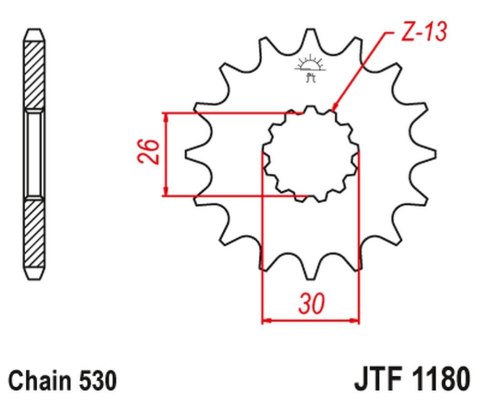 JT ZĘBATKA PRZEDNIA 2090 19 Z GUMĄ TRIUMPH DAYTONA 955/SPRINT ST/SPRINT GT (209019JTRB) (ŁAŃC. 530) - ZASTĘPUJE JTF1180.19 JT ZĘBATKA PRZEDNIA 2090 19 Z GUMĄ TRIUMPH DAYTONA 955/SPRINT ST/SPRINT GT (209019JTRB) (ŁAŃC. 530) - ZASTĘPUJE JTF1180.19