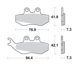 SBS KLOCKI HAMULCOWE KH194 STREET STANDART CERAMIC KOLOR CZARNY DEDYKOWANY DO YAMAHA DT50 PIAGGIO VESPA 125 APRILIA RX 90 120HF
