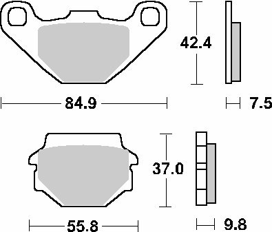 SBS KLOCKI HAMULCOWE KH67 STREET STANDART CERAMIC KOLOR CZARNY SBS KLOCKI HAMULCOWE KH67 STREET STANDART CERAMIC KOLOR CZARNY