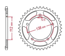 GROSSKOPF WYPRZEDAŻ ZĘBATKA TYLNA 408 42 HONDA CBR 900RR FIREBLADE '92-'95 (JTR302.42)