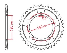 GROSSKOPF WYPRZEDAŻ ZĘBATKA TYLNA ULTRALIGHT UTWARDZANA 4398 53 C45 SUZUKI GSX-R 600/750/1000 STUNT (JTR1792.53)
