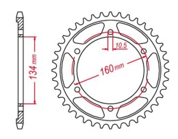 GROSSKOPF WYPRZEDAŻ ZĘBATKA TYLNA ULTRALIGHT UTWARDZANA 4405 53 C45 HONDA CBR 600F SPORT '01-'02, CBR 600 F4I '01-'06 STUNT (JTR