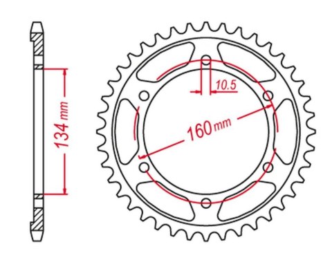 GROSSKOPF WYPRZEDAŻ ZĘBATKA TYLNA ULTRALIGHT UTWARDZANA 4405 53 C45 HONDA CBR 600F SPORT '01-'02, CBR 600 F4I '01-'06 STUNT (JTR