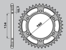GROSSKOPF WYPRZEDAŻ ZĘBATKA TYLNA UTWARDZANA 4405 45 C45 HONDA CBR 600F (01-06) (JTR1307.45) (KOLOR CZARNY)