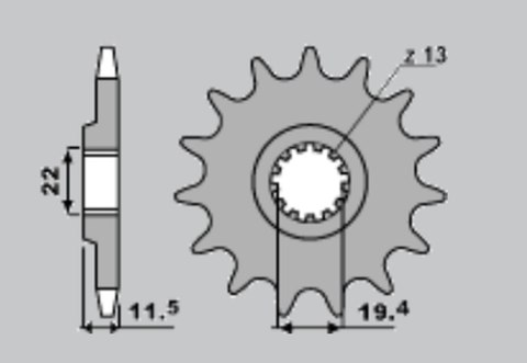 JR ZĘBATKA PRZEDNIA 4101 15 SUZUKI DR 125 '94-'00 (JTF409.15) JR ZĘBATKA PRZEDNIA 4101 15 SUZUKI DR 125 '94-'00 (JTF409.15)