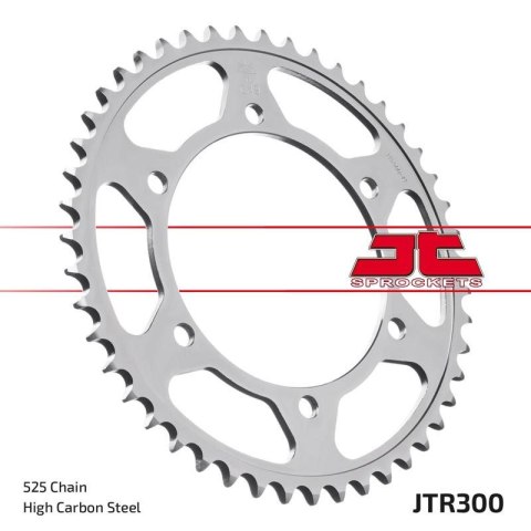 JT ZĘBATKA TYLNA 300 48 HONDA XL600V TRANSALP '87-'99, XL700V '08-'13 (30048JTZBK) (ŁAŃC. 525) KOLOR CZARNY JT ZĘBATKA TYLNA 300 48 HONDA XL600V TRANSALP '87-'99, XL700V '08-'13 (30048JTZBK) (ŁAŃC. 525) KOLOR CZARNY
